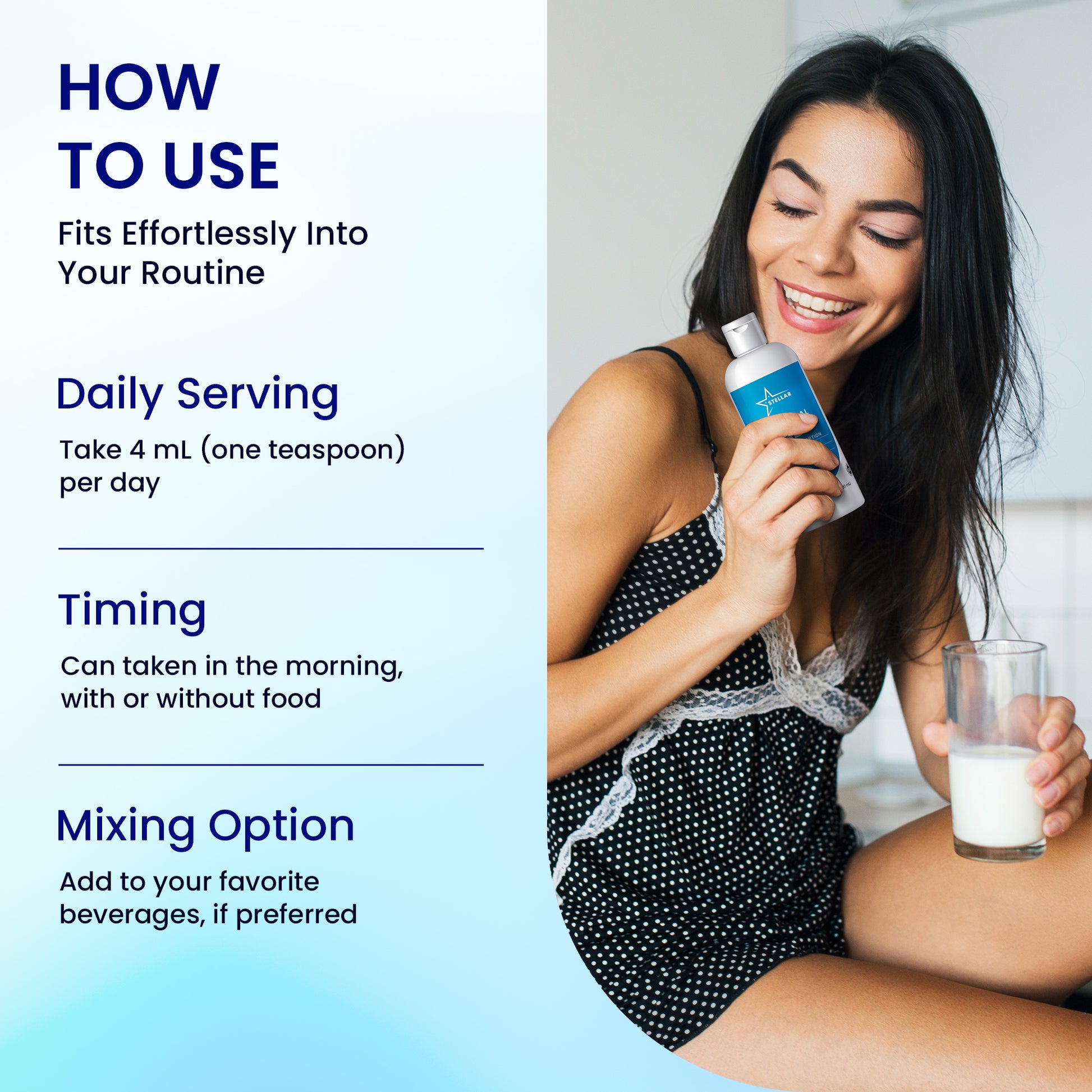 Stellar Liposomal NAD+ – Premium Absorption | Cellular Energy & Healthy Aging Support (4 fl oz)