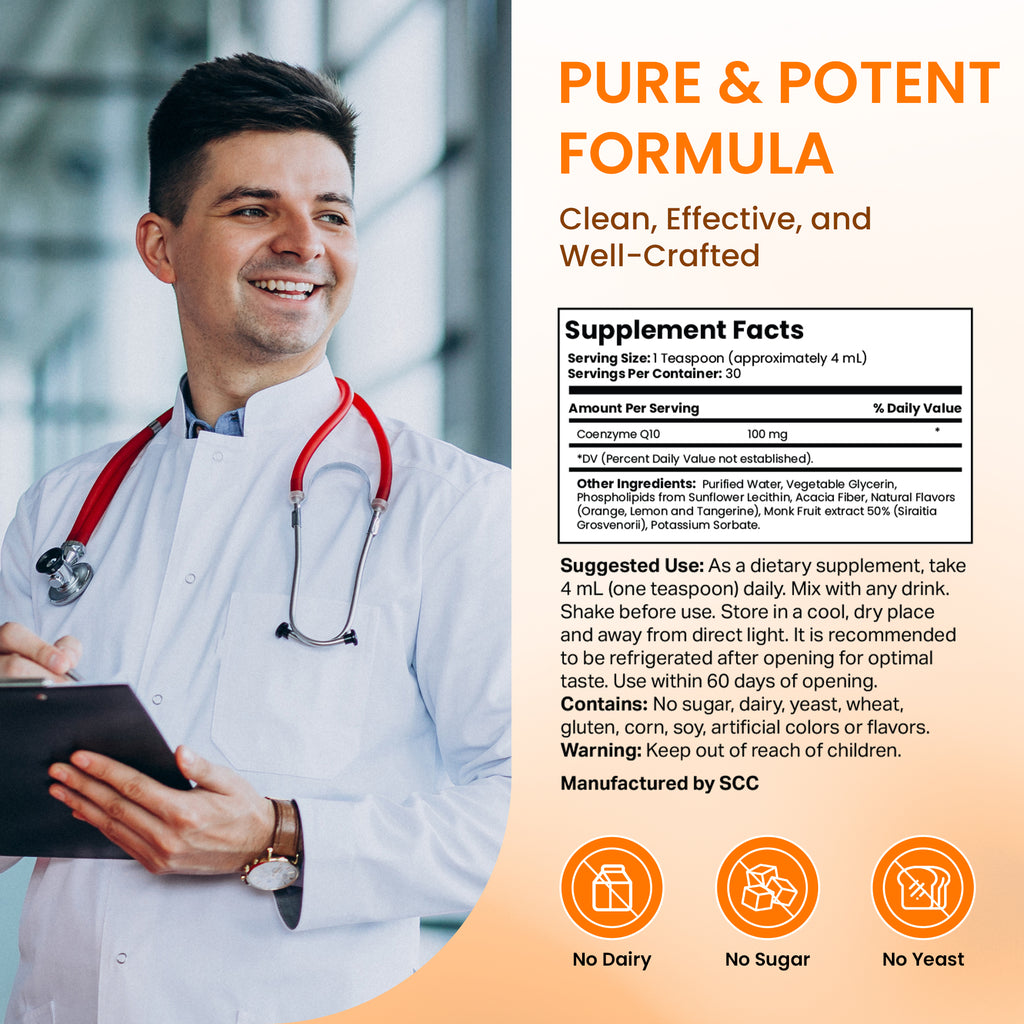 Stellar Liposomal CoQ10 – Advanced Cellular Energy & Antioxidant Support (4 fl oz)