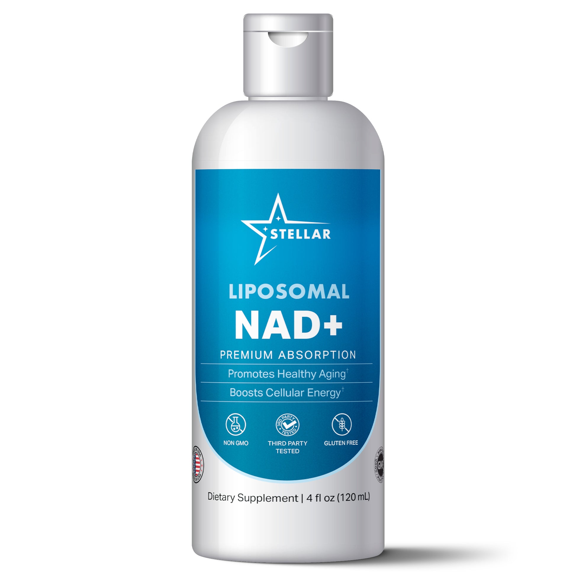 Stellar Liposomal NAD+ – Premium Absorption | Cellular Energy & Healthy Aging Support (4 fl oz)